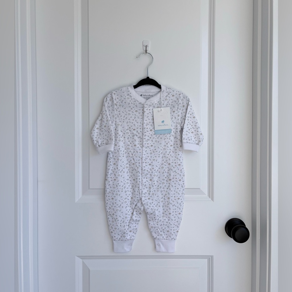🍄Babycottons Pima Cotton Mushroom Snap Romper NWT